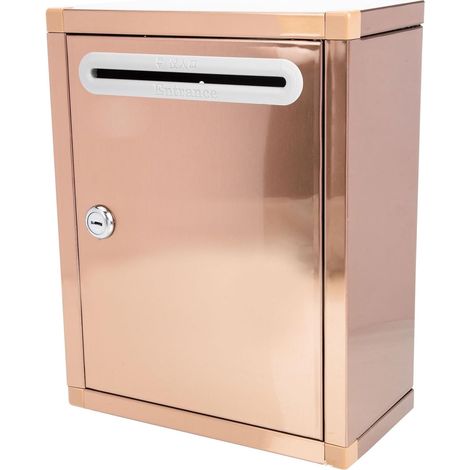 Boîte aux lettres Healeved verrouillable en acier inoxydable, étanche et résistante à l'usure, (1/5)