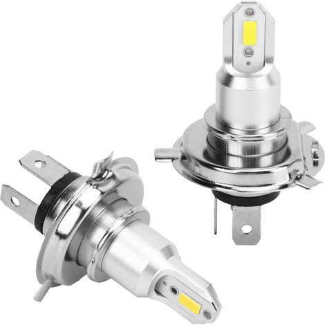 Geeignet für zwei gelbe 110W 2600LM H4 LED-Motorradscheinwerferlampen, geeignet für Autos, SUVs und LKWs.