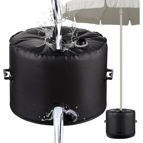 Sac de Poids de Base pour Parasol, Sac pour Pied de Parasol avec 2 Poignées de Transport,Support de Poids Parasol pour 44cm de Diamètre, Support Parasol Déporté pour Jardin ExtéRieur et Patio (1/5)