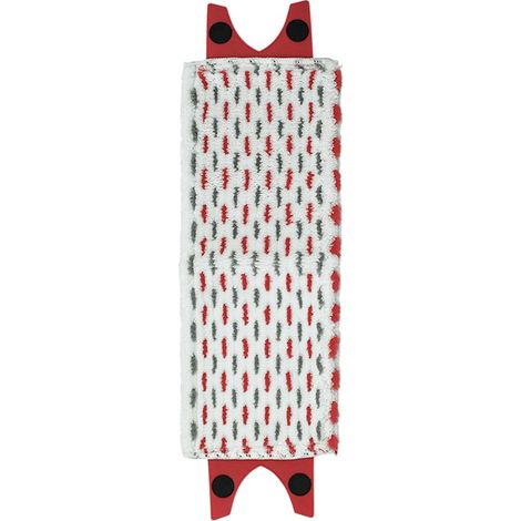 Universeller flacher rotierender Mopkopf, kompatibel mit O-Cedar & Vileda UltraMax, Mikrofaser mit doppeltem rotem Streifen, 2er-Pack Ersatzköpfe-lsw (1/2)