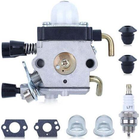 Carburateur pour FS55 FS38 FS55R FS55RC HL45 KM55 FS80 FR85 FH75 FS45 FS46 FS74 FS75 HL75 HS70 C1Q-S63 C1Q-S69 avec rondelle, bougie d'allumage, filtre éponge, tuyau (1/4)