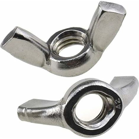 Tuercas de mariposa M8 (paquete de 25) cincadas para pernos y sujetadores - Sujetadores de alta resistencia con certificación ISO965 DIN315 M8 (19 mm x 38 mm) (1/5)