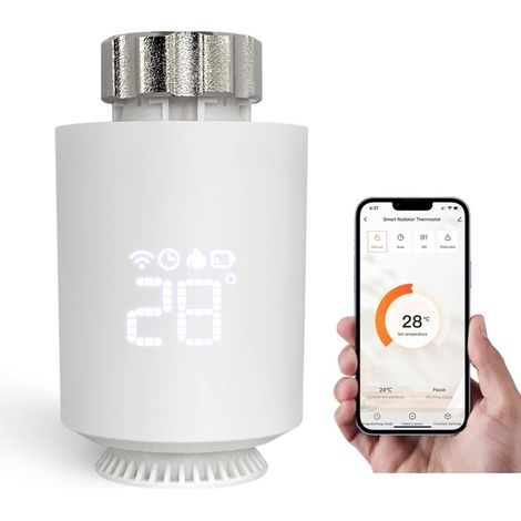 Thermostat WiFi Connecté, Programmable via Application, Contrôle du Chauffage à Distance, Compatible Tuya (1/5)