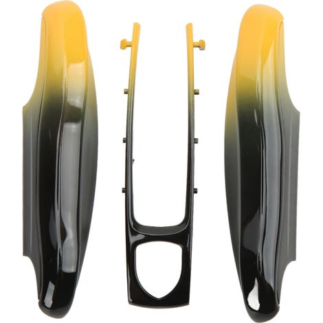 Housse de protection pour télécommande de voiture, dégradé de couleurs, garniture de clé de rechange pour Cayenne Panamera 911 Taycan, jaune et noir (1/5)
