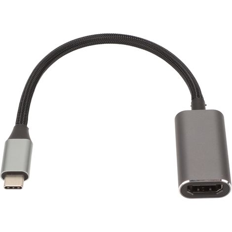 Adaptateur USB-C vers 4K HD 4K 60 Hz en alliage d'aluminium, compatible OS X, pour ordinateurs portables, tablettes et téléphones. (1/5)