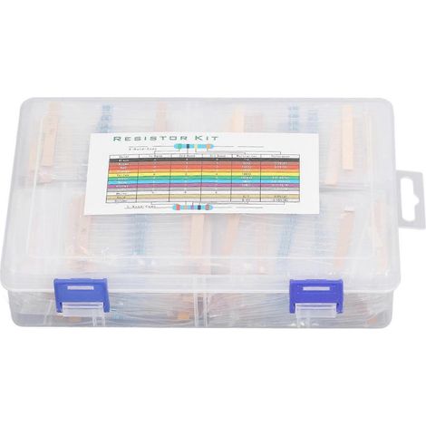 1450-teiliges Widerstandsset 1/4W 1 bis 1MΩ Metallfilmwiderstände Sortimentsset für die Elektronikindustrie (1/4)