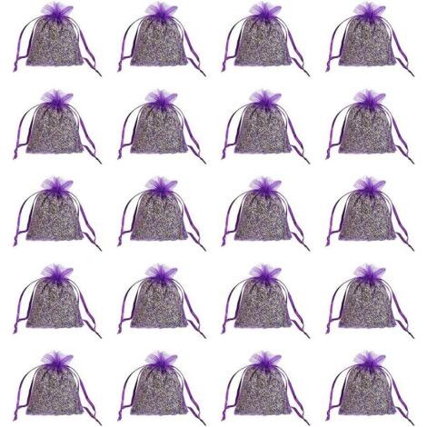 20 Beutel mit lila getrockneten französischen Lavendelbeuteln Basteltasche - Lavendelbeutel Wedding Throwing Object, Home Sachet Drawer Coiffeuse (1/4)