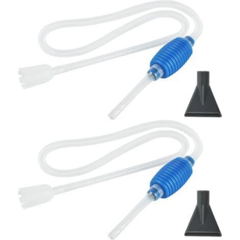2 Pcs Aspirateur Aquarium Nettoyage, Pompe Aquariums, Pompe Nettoyage Aquariums, Pompe à Siphon Aquarium pour Poissons, Filtre et Le Nettoyage du Sable + 2 Embouts (1/5)