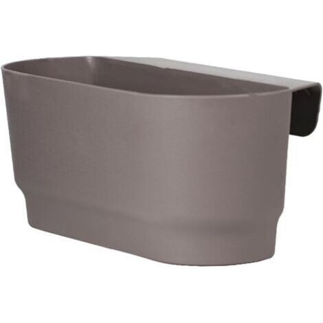 BUNTHAUS Pot de fleurs à suspendre de grande capacité - Résistant aux chocs - Trou de drainage - Pot de fleurs - Fournitures de jardin - Gris - L451518cm (1/3)