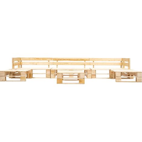 Maison Exclusive - Set Divani da Giardino su Pallet 6 pz Naturale in Legno (1/3)