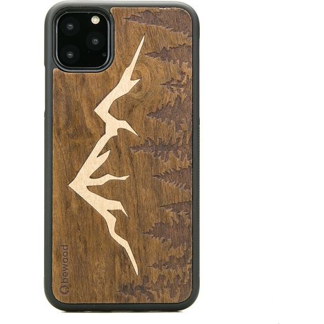 Holzhülle für iPhone 11 PRO MAX BERGE IMBUIA (1/3)