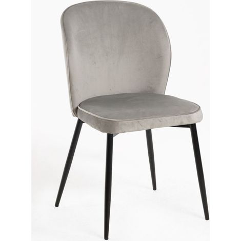 Sillas Comedor - Silla Teile Terciopelo - Gris (1/5)