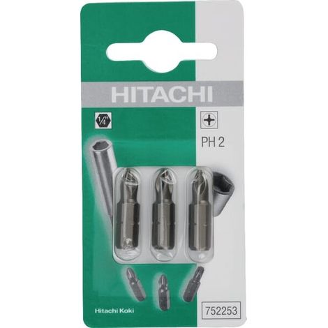 Embout Phillips N°2 L.25 x 3 HIKOKI 752253 (1/2)