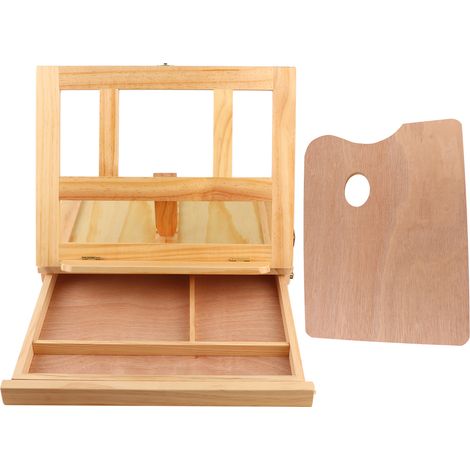 Chevalet de table pliable réglable pour artiste, boîte à dessin portable avec tiroir (1/5)