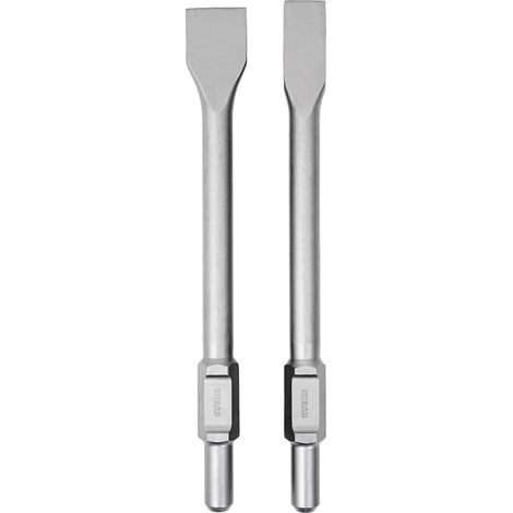 STIER SDS-HEX Flachmeißel Set, 35/50 x 410 mm, für Abbruchhammer, vielseitig einsetzbar, guter Materialabtrag, Stahl
