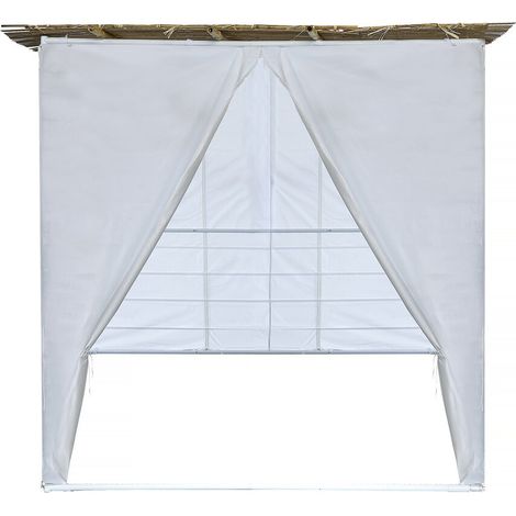 Sukkah-Set NINA anpassbar - 3 x 2 - 1 Bambusrolle und 3 Holzpfosten (1/5)