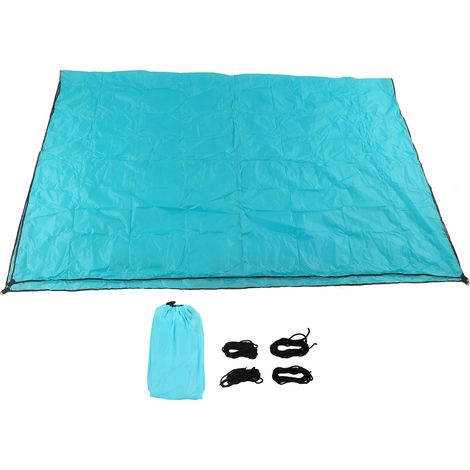 Voile d'ombrage rectangulaire anti-UV bleu lac pour terrasses, pelouses, jardins, piscines et porches (1/5)