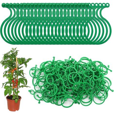 300 Pièces Clips pour Plantes de Jardin, Clips de Support pour Plantes, Vert Clip Plante Grimpante, Réutilisables Attache Tomate, pour Jardin Vigne Légumes Plantes Grimpantes (1/5)