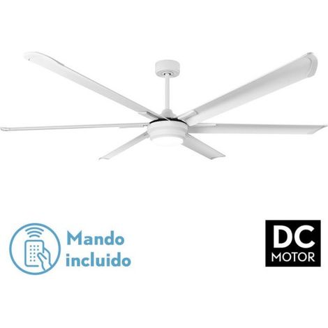 Ventilatore da Soffitto DC Marea Bianco 6 Pale in Alluminio (1/2)