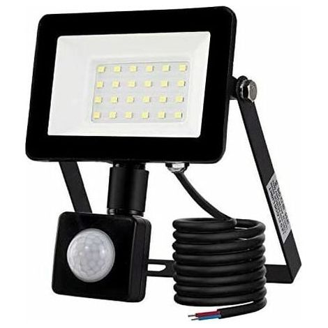Projecteur LED extérieur 20W avec détecteur de mouvement 6500K Projecteur LED extérieur, IP66 avec lampe de sécurité à détecteur de mouvement, pour jardin, terrasse, pelouse, fête (1/4)