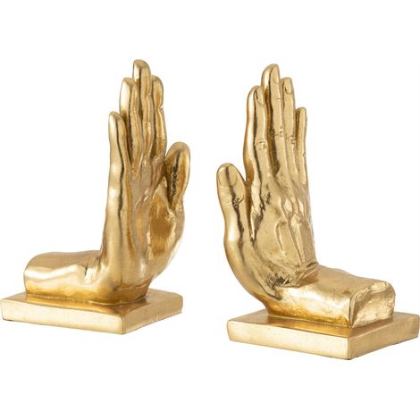 Serre livres mains dorées sculpturales - doré (1/4)