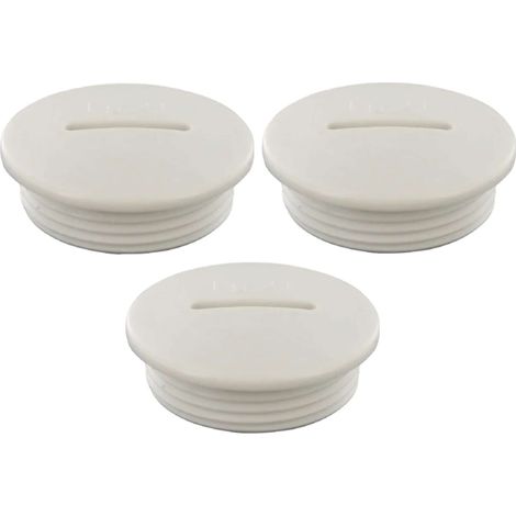 3x Bouchon obturateur vis de blocage pour presse étoupe en plastique gris clair filetage PG Fermeture Câbles Fils Etanchéité Protection Bouton, PG 21