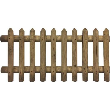Steccato c-mezzo palo 200x80h impregnato (1/3)