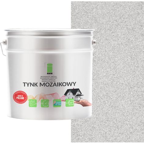 INTONACO MOSAICO RESINA BIANCA CLASSE 1 MOSAICO RESISTENTE AL GELO 7Kg PRODUTTORE (1/5)
