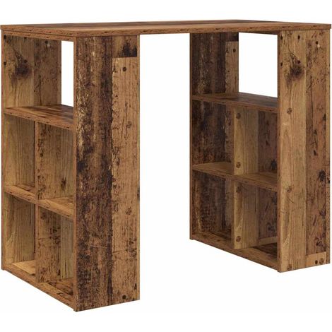 Maison Exclusive - Schreibtisch mit Regal Altholz 90 x 50 x 75 cm