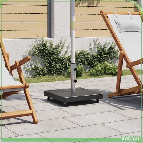 Socle de parasol - FAFEICY - 48565 - 30 kg - Granit - Carré noir (1/5)