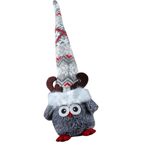 Adorable peluche hibou elfe, hibou à long chapeau, jouet elfe, décoration de Noël pour la maison (1/5)