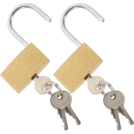 en cuivre massif 40 mm lot de 2 avec clé pour casiers