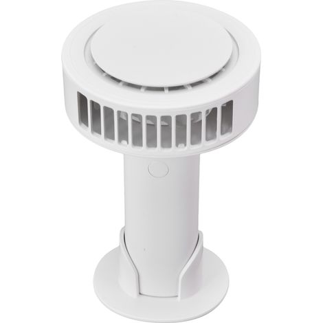 Mini-Handventilator, 90° verstellbarer Nackenventilator, USB-aufladbar (mit integriertem Akku), weiß (1/5)