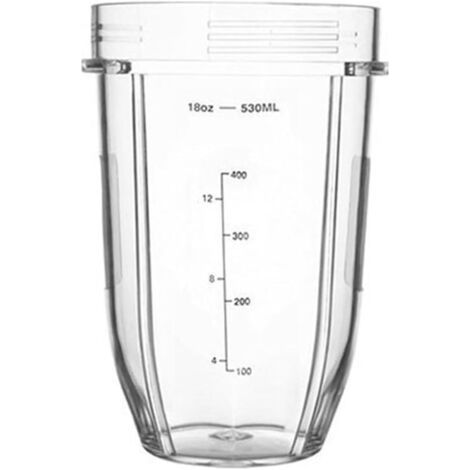 Gobelet Mélangeur Compatible Avec Ninja, Gobelet For Extracteur De Jus Grande Capacité 530 Ml, Ensemble De Pièces De Rechange For Mélangeurs(18oz) (1/2)