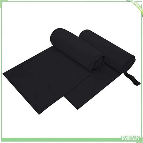 42011461 Serviettes de sport 2 pcs Noir 200 x 100 cm (1/5)
