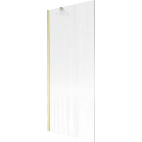 Mexen Next mampara de ducha de 1 hoja 80 x 150 cm, rayas, dorado cepillado - 895-080-000-00-09-55 (1/5)