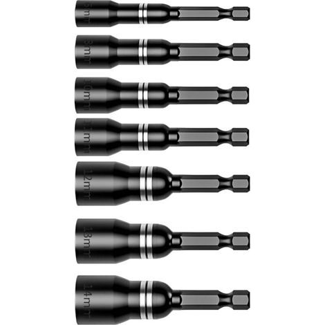 Punta per cacciavite esagonale per trapani elettrici - Adattatore per chiave regolabile - Accessori esagonali 6 8 10 11 12 13 14 mm (1/4)