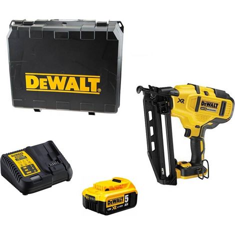 Dewalt DCN660P1-QW Cloueur de finition à batterie 16Ga XR 18V 1 X 5,0Ah Li-Ion (sans charbon) (1/2)