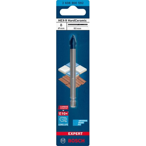BOSCH-A PUNTA PER CERAMICA HEX-9 D 8X90 MM- 1,0 pz