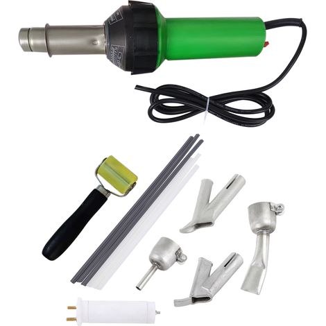 [JAMAIS UTILISÉ]Kit de soudage à air chaud 1600 W pour plastiques, comprenant une buse de soudage rapide et une baguette de soudage. (1/5)