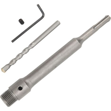 Embout de mèche acier fortement carburé 200mm argent dur résistant à l'usure perçage murale marteau perforateur ensemble 4 pièces (1/5)