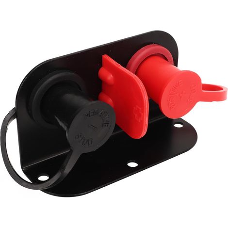 kit borne batterie 12v, Kit de Bornes de Saut de Batterie, Bornes de Batterie à Distance M10x2, Outil de Chargement pour UTV ATV Camions RV Tracteur Tondeuse Bateau, avec Languette de sécurité, adapté (1/5)