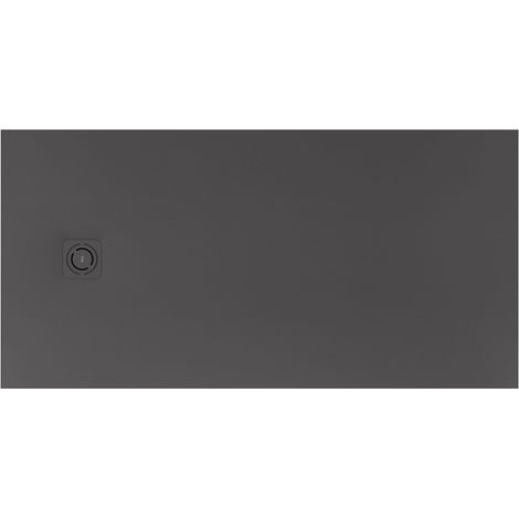 Receveur de douche extra plat en Stonex® Terran-N + Grille Twist - 1000x800mm - Onyx (1/2)