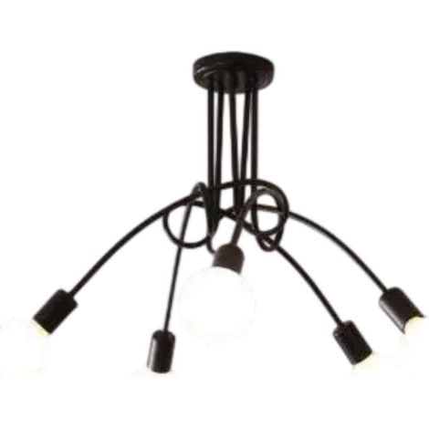 Plafonnier minimaliste moderne, lampe créative pour chambre ou salon, lampe de couloir, lampe en fer forgé pour restaurant ou salon de thé. (1/5)
