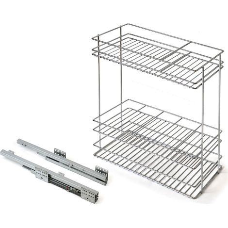 Botellero extraíble cromo para mueble de cocina 80x15 cm  Organizador especiero deslizante universal, fácil instalación