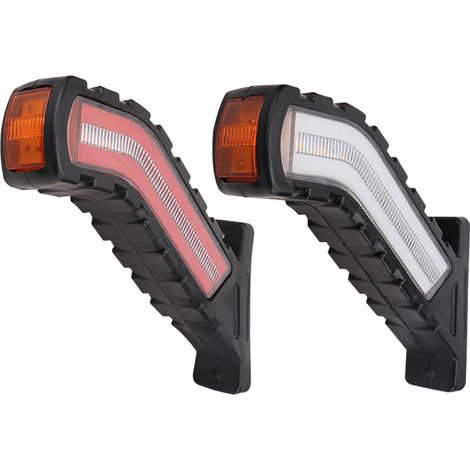 2 x LED-Seitenmarkierungsleuchte, universelle 12/24-V-LED-Seitenmarkierungsleuchte, Umrissleuchte, universell für Auto, SUV, Van, LKW, Wohnmobil, Bus, Boot, Anhänger, LED-LKW