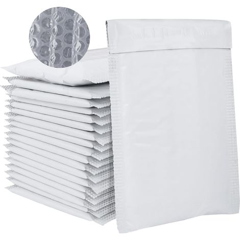 Enveloppe Bulle Enveloppes Matelassées 50Pcs Enveloppes à Bulles Imperméable Pour L'expédition d'expédition et Stockage (Gris, 13x18cm) (1/5)
