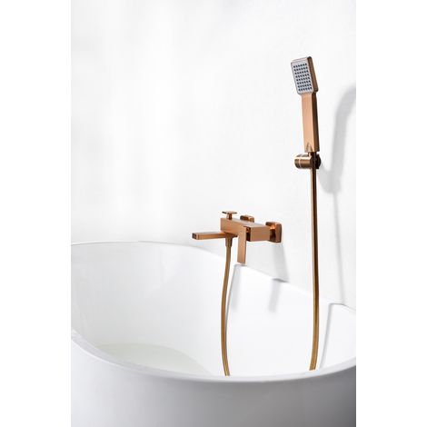 Imex -  Grifo Monomando Ducha y Bañera  Oro Rosa Serie  Pisa