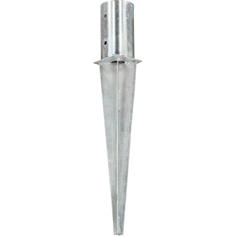 Picchetti di Terra 2 pz Argento 8x61 cm in Acciaio Zincato vidaXL 83211