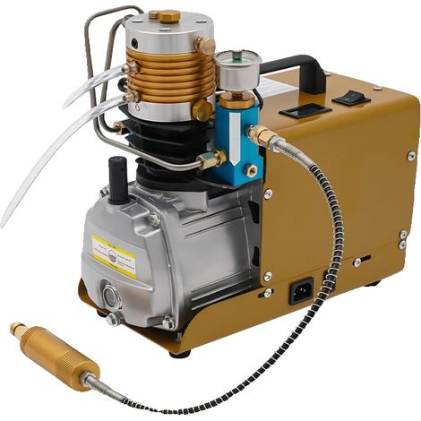 Compresseur d'air portable, puissance de 1,8 kW, tension de 220 V/50 Hz, pression maximale de 30 MPA, vitesse de gonflage de 2800 tr/min, taille 341834 cm (1/5)